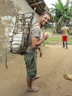 Mattia Bessone in the field in the Democratic Republic of the Congo.